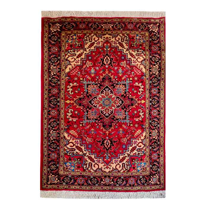 فرش دستباف شش متری طرح هریس تبریز مدل حریر HA