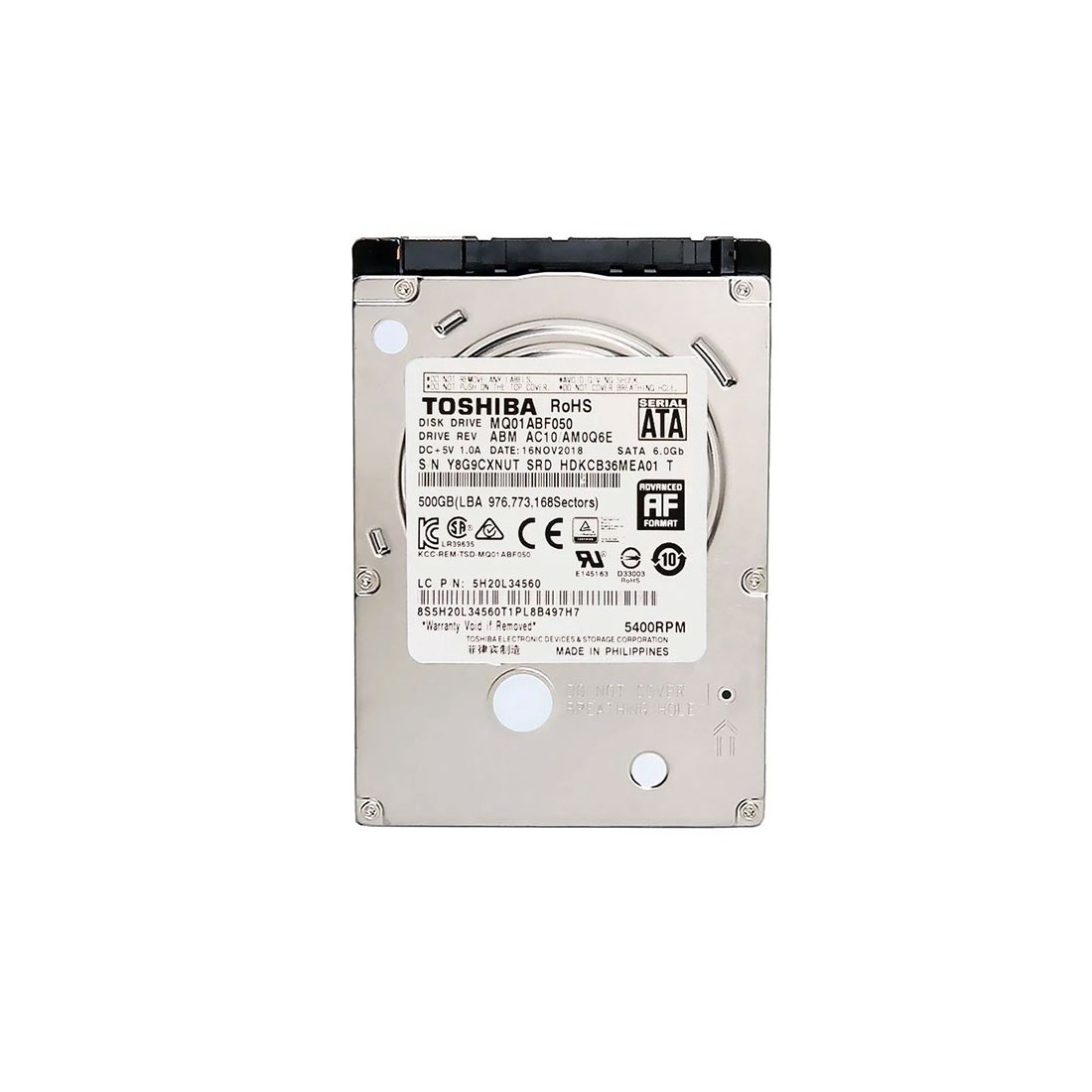 هارد لپ‌تاپ توشیبا 500 گیگابایت (SATA)