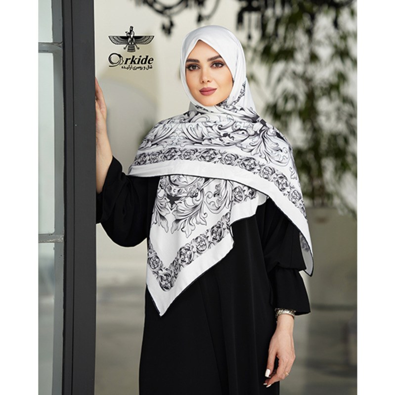 روسری نخ ابریشم گارزا قواره 130 سانت GK122534