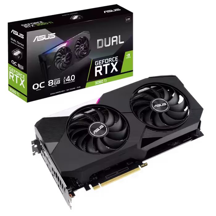 کارت گرافیک  ایسوس  مدل DUAL-RTX3060TI-O8G-V2 حافظه 8 گیگابایت