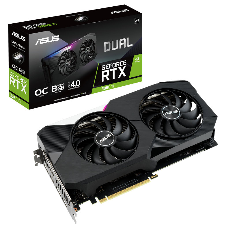 کارت گرافیک ایسوس مدل DUAL-RTX3060TI-O8G-V2 حافظه 8 گیگابایت