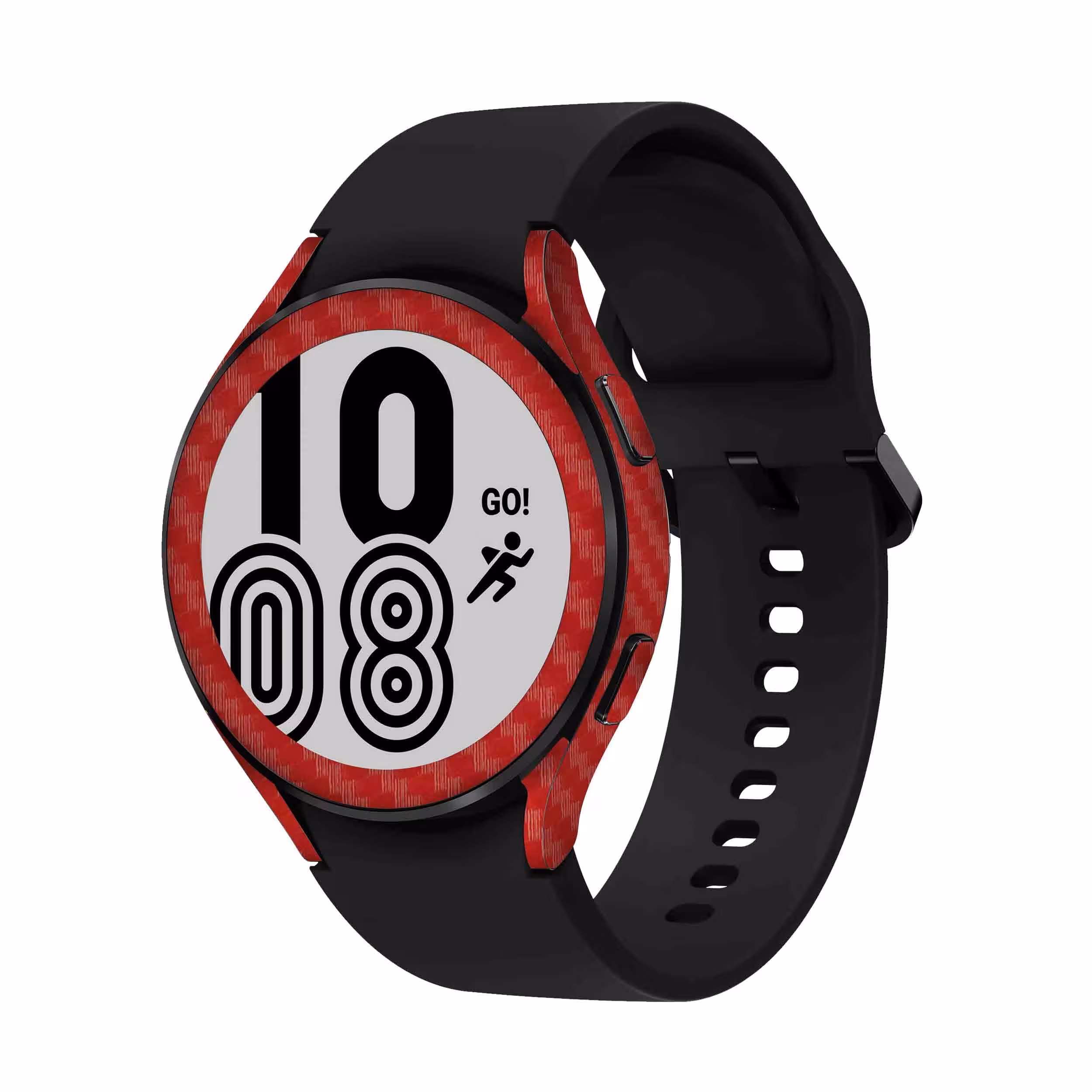 برچسب ماهوت طرح Red Fiber مناسب برای ساعت هوشمند سامسونگ Watch4 44mm