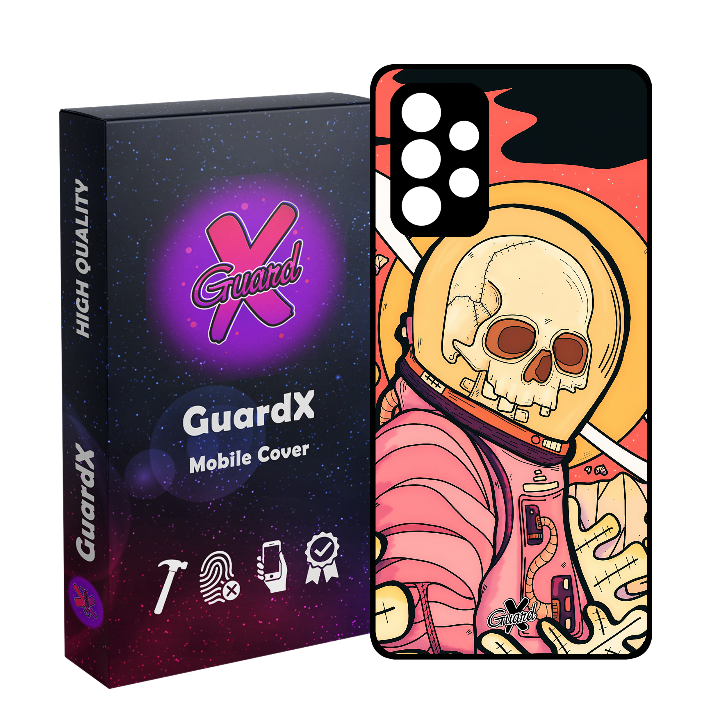 کاور گارد ایکس طرح اسکلت مدل Glass10503 مناسب برای گوشی موبایل سامسونگ Galaxy A52/A52S