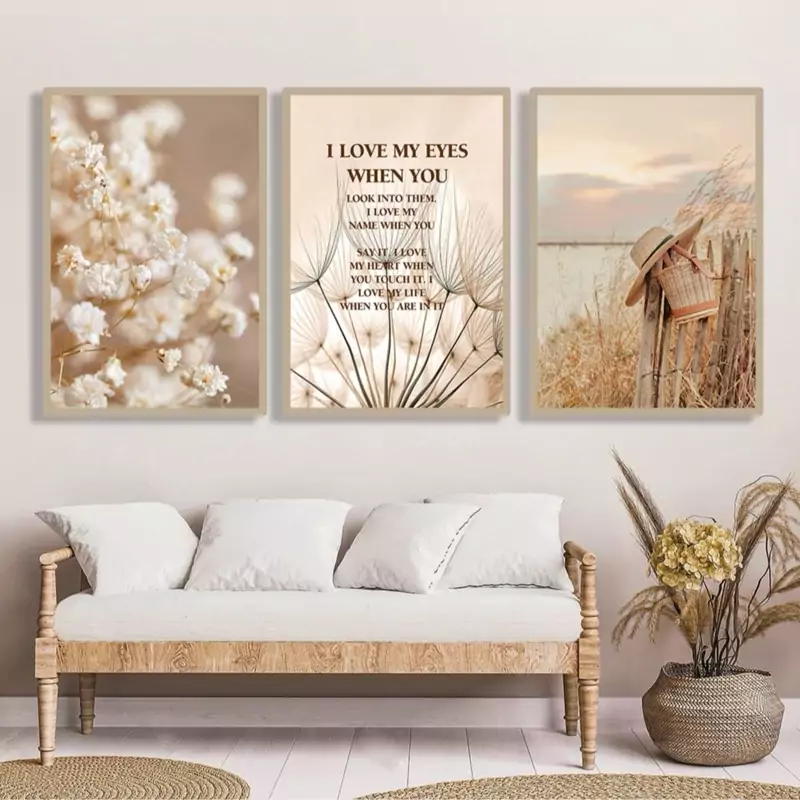 تابلو دکوراتیو  مجموعه خاطرات ساحل سه تیکه منظم | دنیای قاب