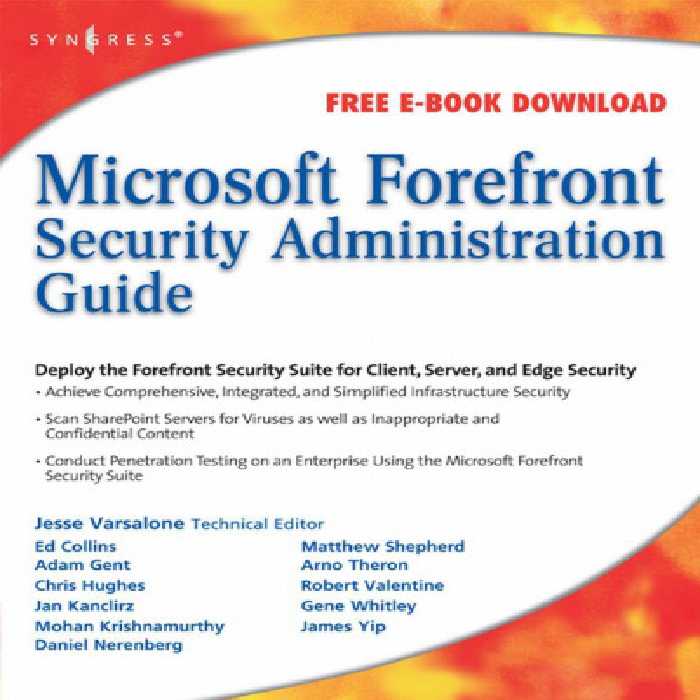 خرید و دانلود نسخه کامل کتاب Microsoft Forefront Security Administration Guide