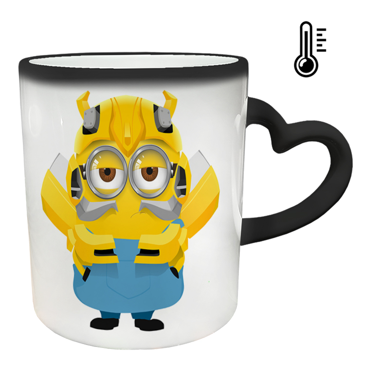 ماگ حرارتی مدل دسته قلبی طرح مینیون کد 79