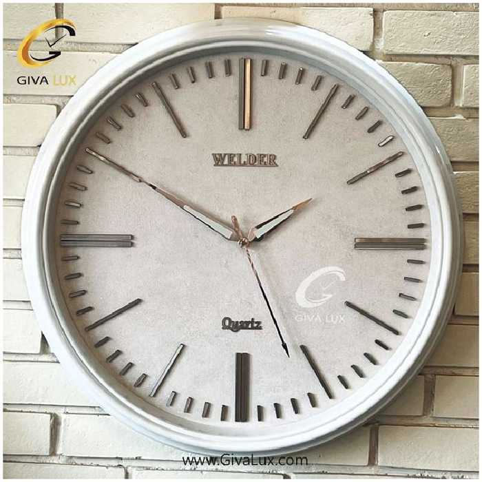 ساعت دیواری اورجینال ولدر PVC سفید| کد رفرنس 638
