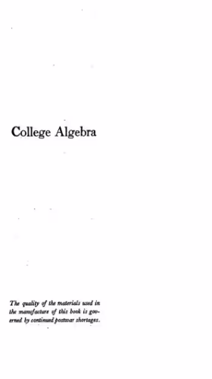 خرید و دانلود نسخه کامل کتاب College algebra