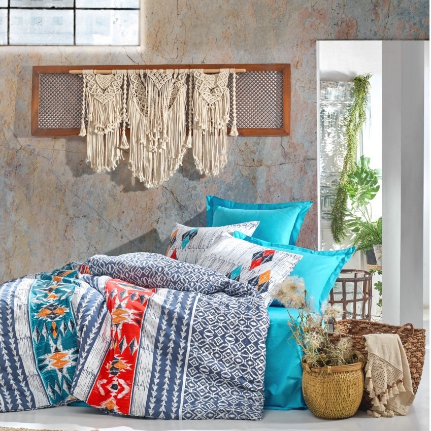 سرویس ملحفه کاتن باکس مدل Ethnic دو نفره 4 تکه