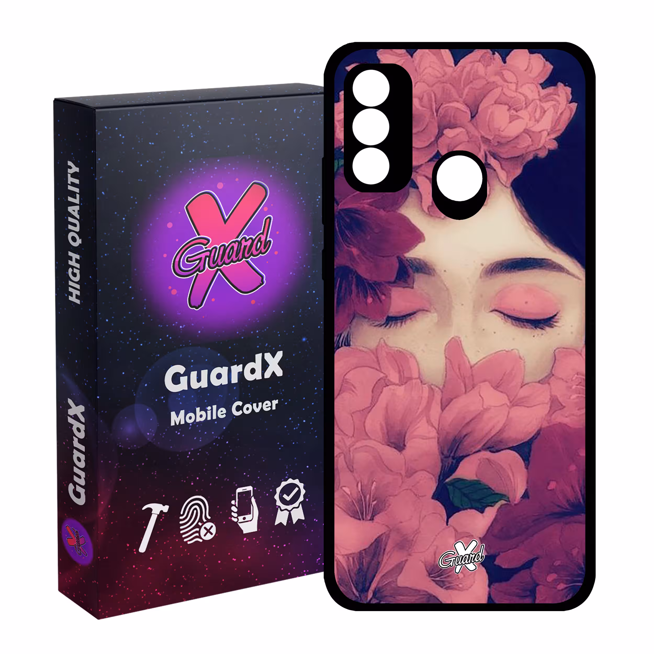 کاور گارد ایکس طرح Girl مدل Glass10027 مناسب برای گوشی موبایل هوآوی P Smart 2020