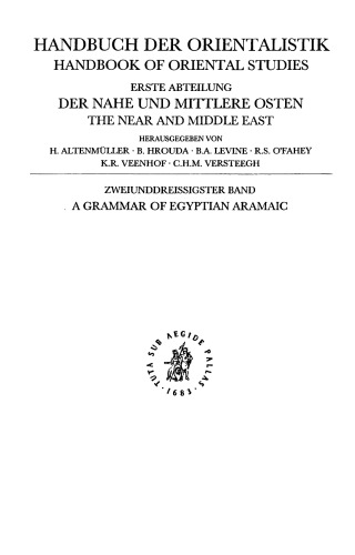 خرید و دانلود نسخه کامل کتاب A Grammar of Egyptian Aramaic
