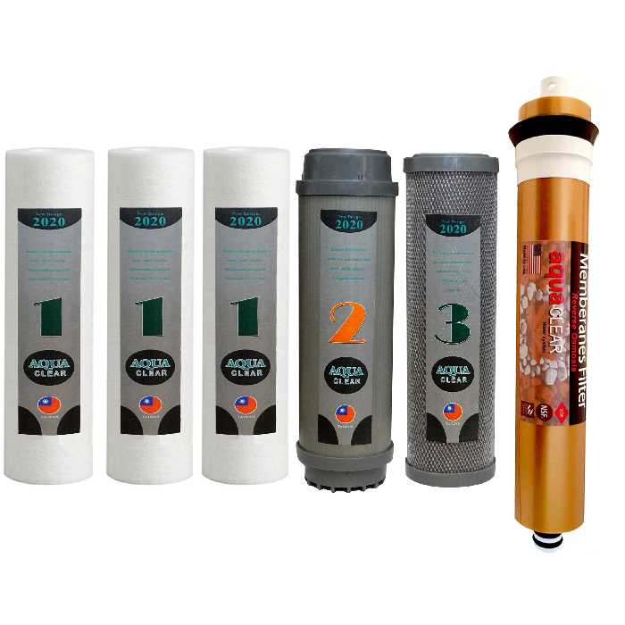  فیلتر دستگاه تصفیه کننده آب آکوآ کلیر مدل SUPERB FILTER - 6AM مجموعه 6 عددی