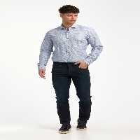 شلوار جین آبی مردانه نشان‌واره برند معمولی نخی با تناسب 50501078 006 BOSS
