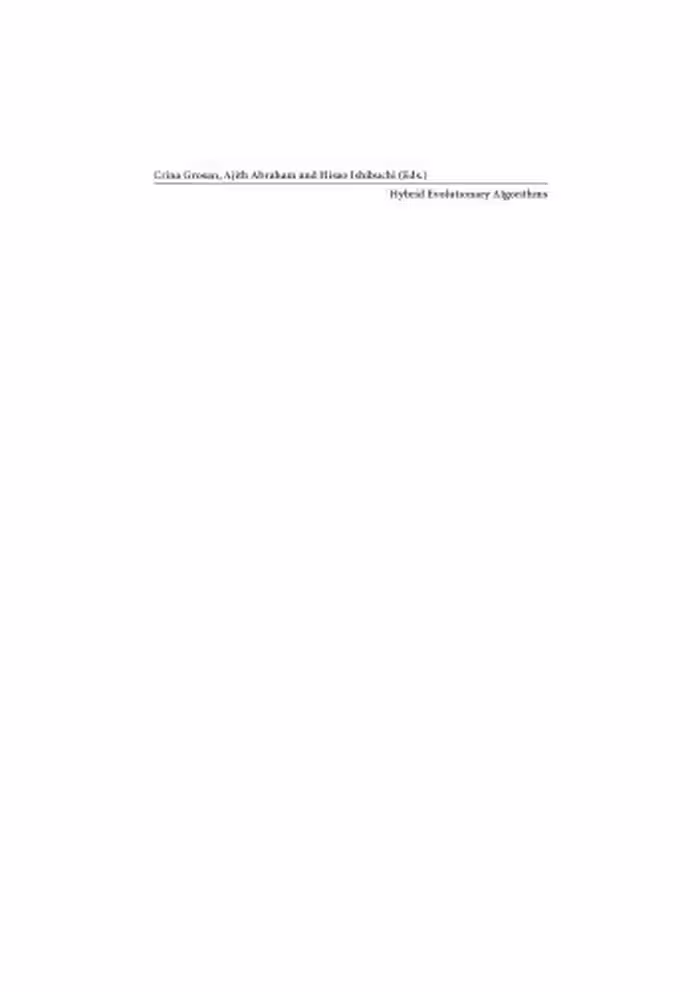 خرید و دانلود نسخه کامل کتاب Hybrid Evolutionary Algorithms