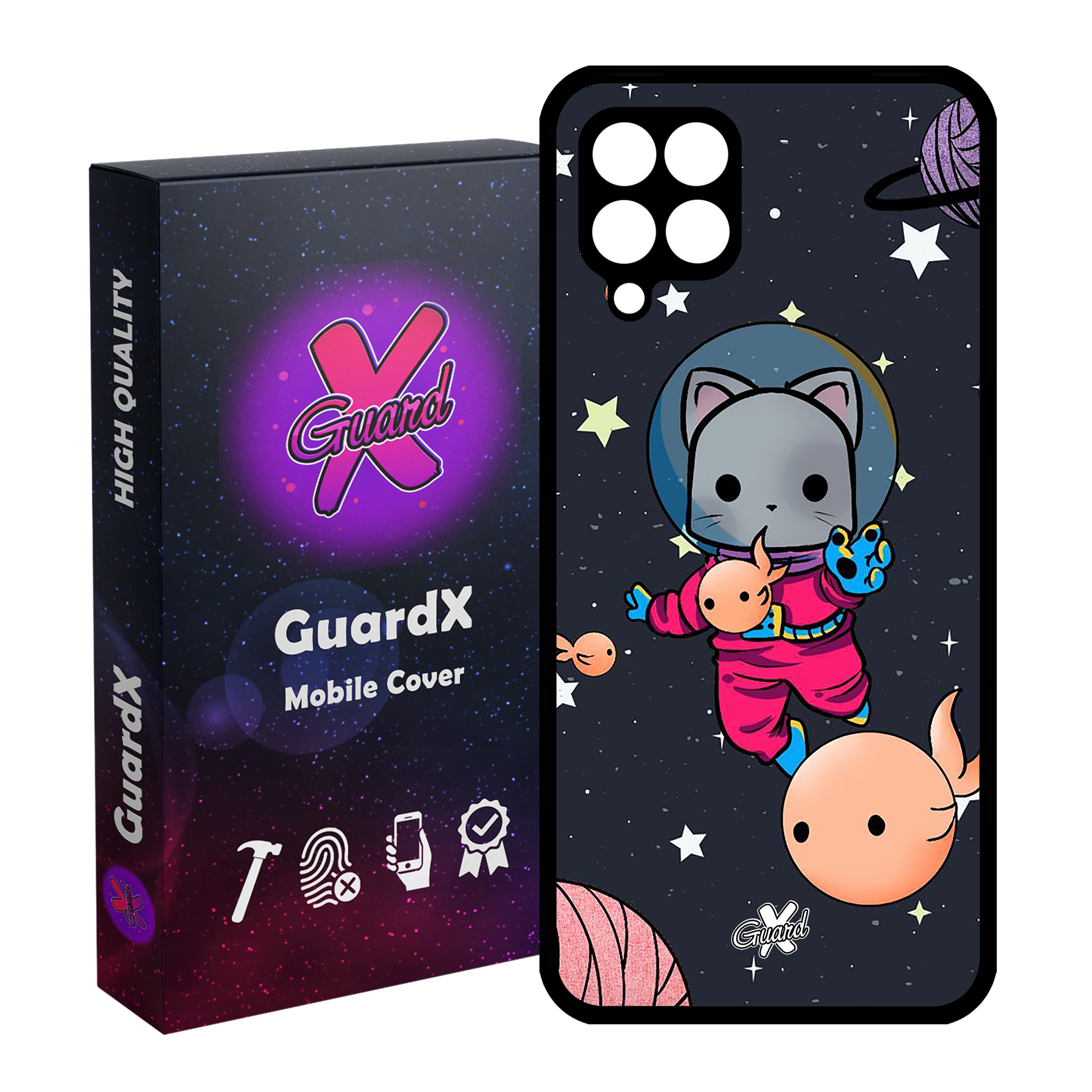 کاور گارد ایکس طرح Cat مدل Glass10044 مناسب برای گوشی موبایل سامسونگ Galaxy A22 4G