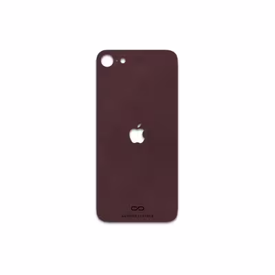 برچسب پوششی ماهوت مدل Matte-Dark-Brown-Leather مناسب برای گوشی موبایل اپل iPhone SE 2022