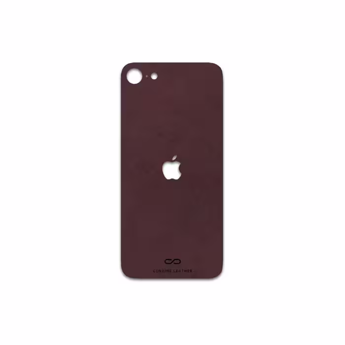 برچسب پوششی ماهوت مدل Matte-Dark-Brown-Leather مناسب برای گوشی موبایل اپل iPhone SE 2022