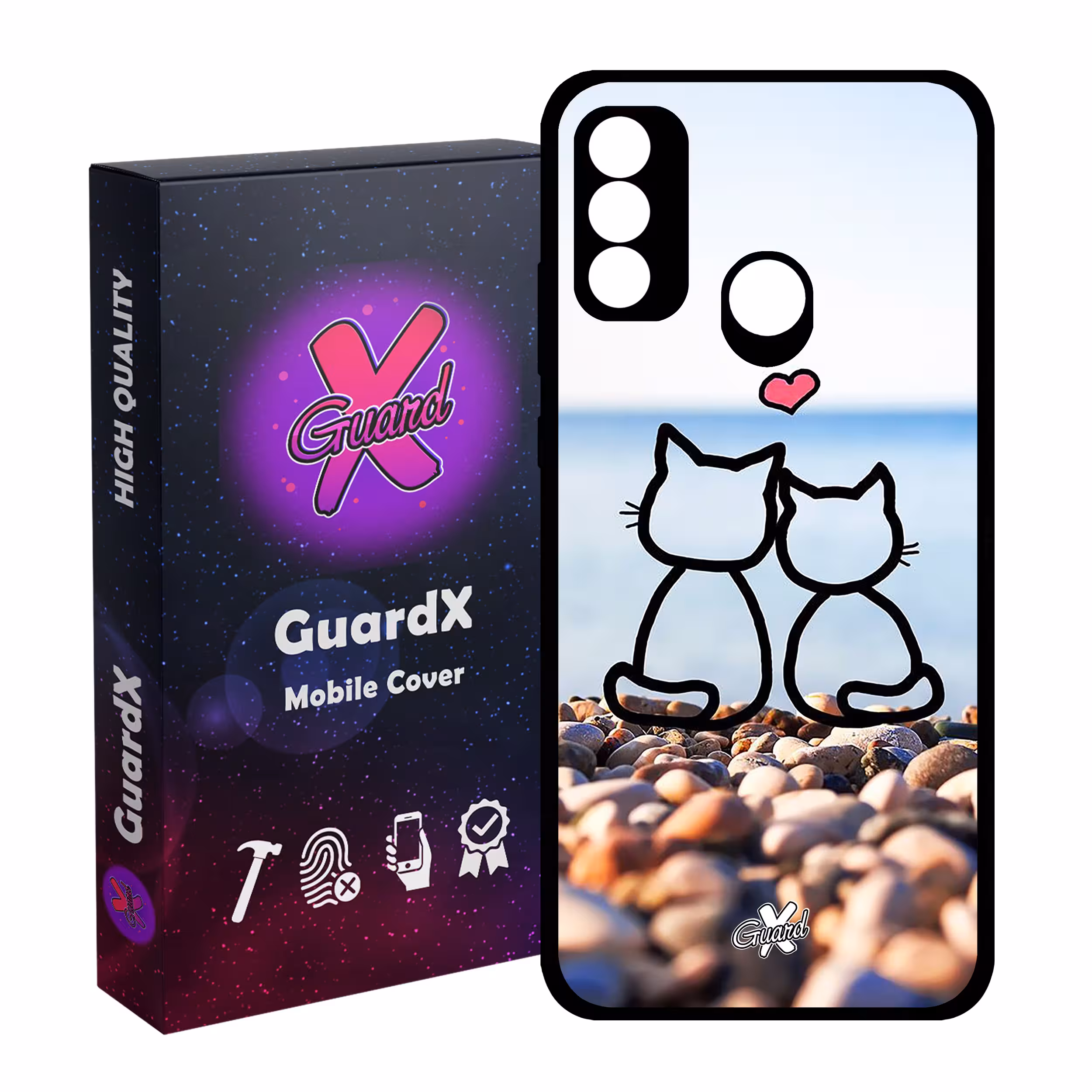 کاور گارد ایکس طرح Love مدل Glass10016 مناسب برای گوشی موبایل هوآوی P Smart 2020