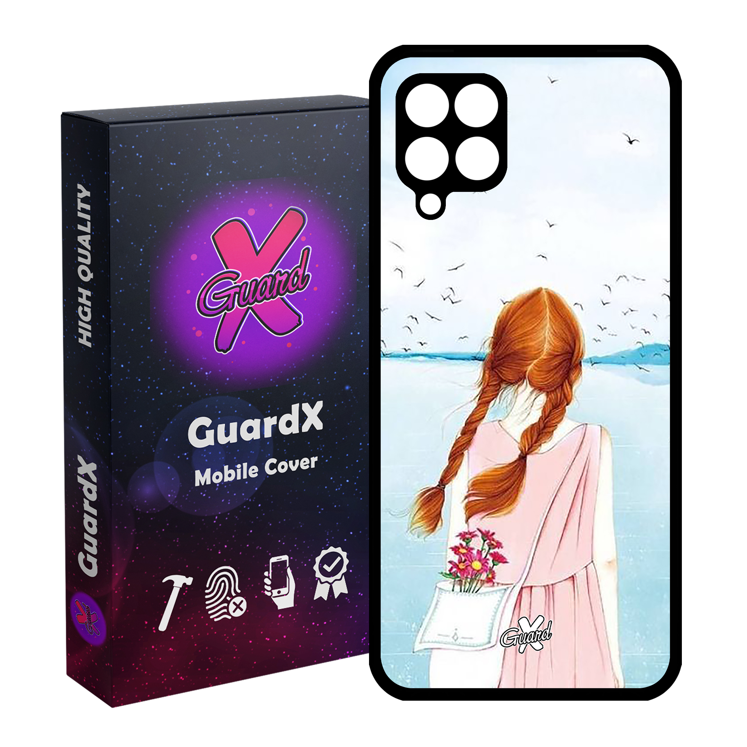 کاور گارد ایکس طرح دختر مدل Glass10213 مناسب برای گوشی موبایل سامسونگ Galaxy M32 4G / F22