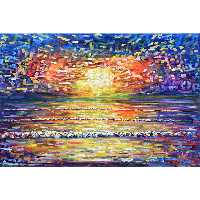 تابلو شاسی چاپ سی طرح غروب آفتاب