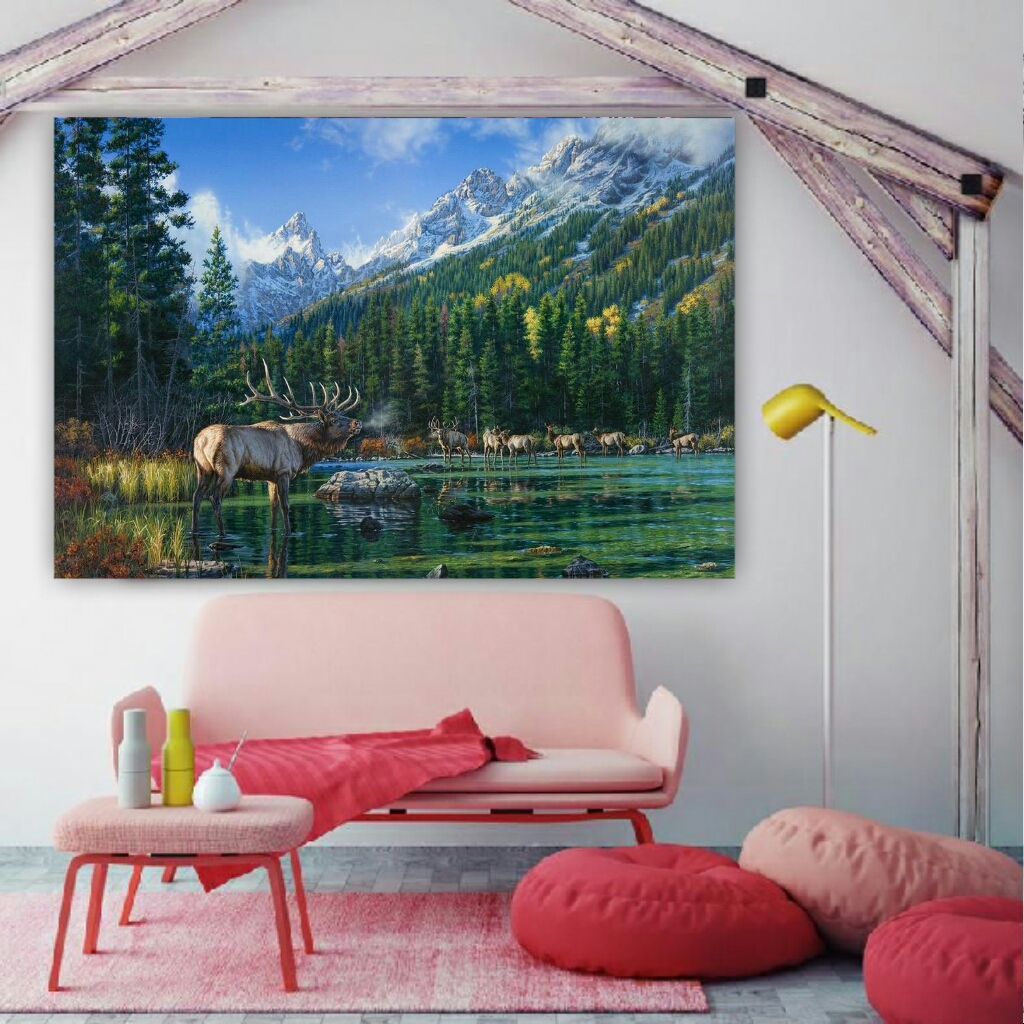  تابلو بوم طرح منظره کدBH594