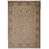 فرش ماشینی زمرد مشهد کد DI05 زمینه کرم