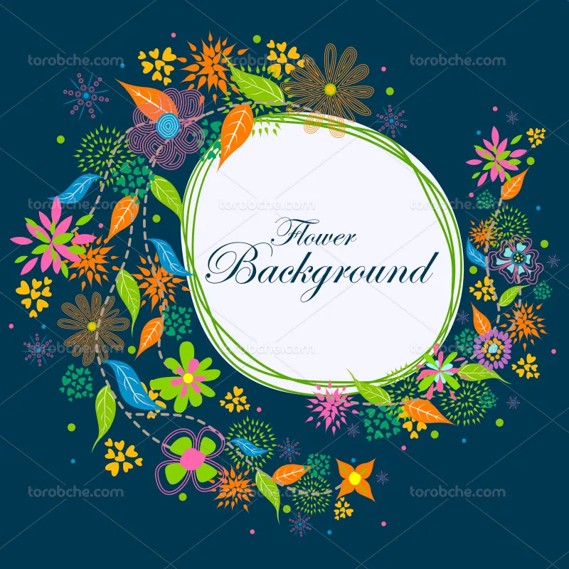 وکتور بکگراند گل رنگارنگ | گرافیک با طعم تربچه