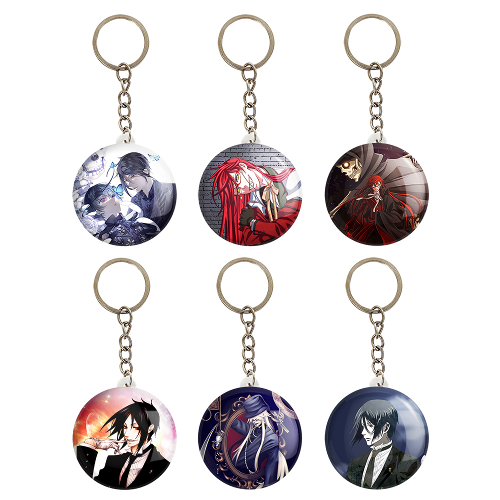 جاکلیدی خندالو مدل انیمه خادم سیاه کد 862A مجموعه 6 عددی