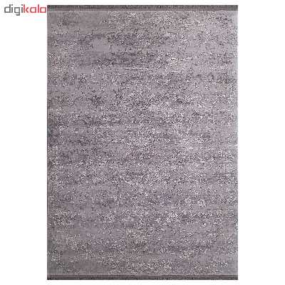 فرش ماشینی زمرد مشهد طرح پتینه کد TA108 زمینه طوسی