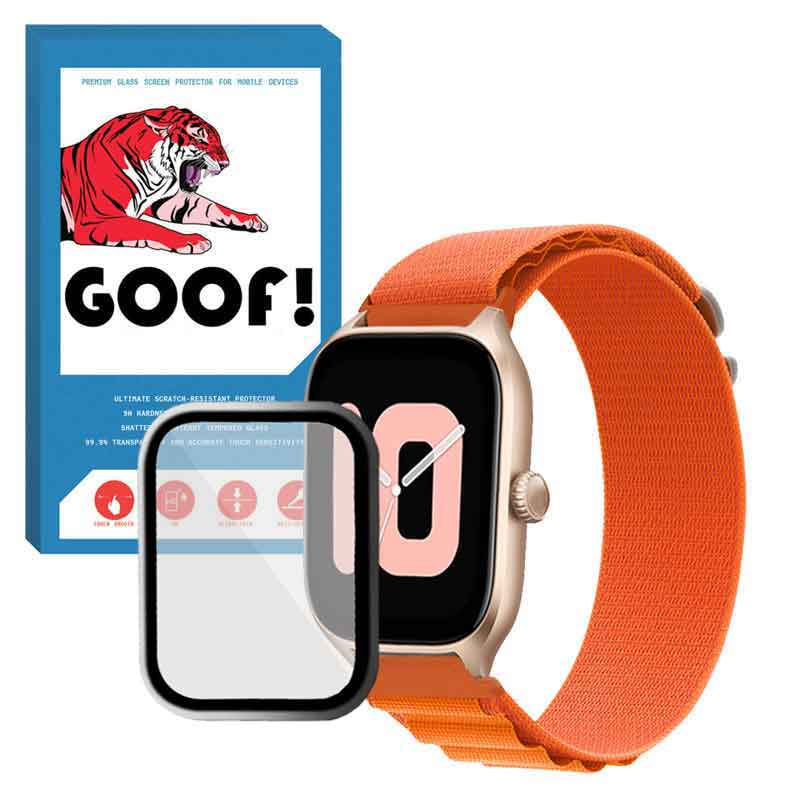 بند گوف مدل LOOP ALPINE مناسب برای ساعت هوشمند آمازفیت BIP LITE به همراه محافظ  صفحه نمایش