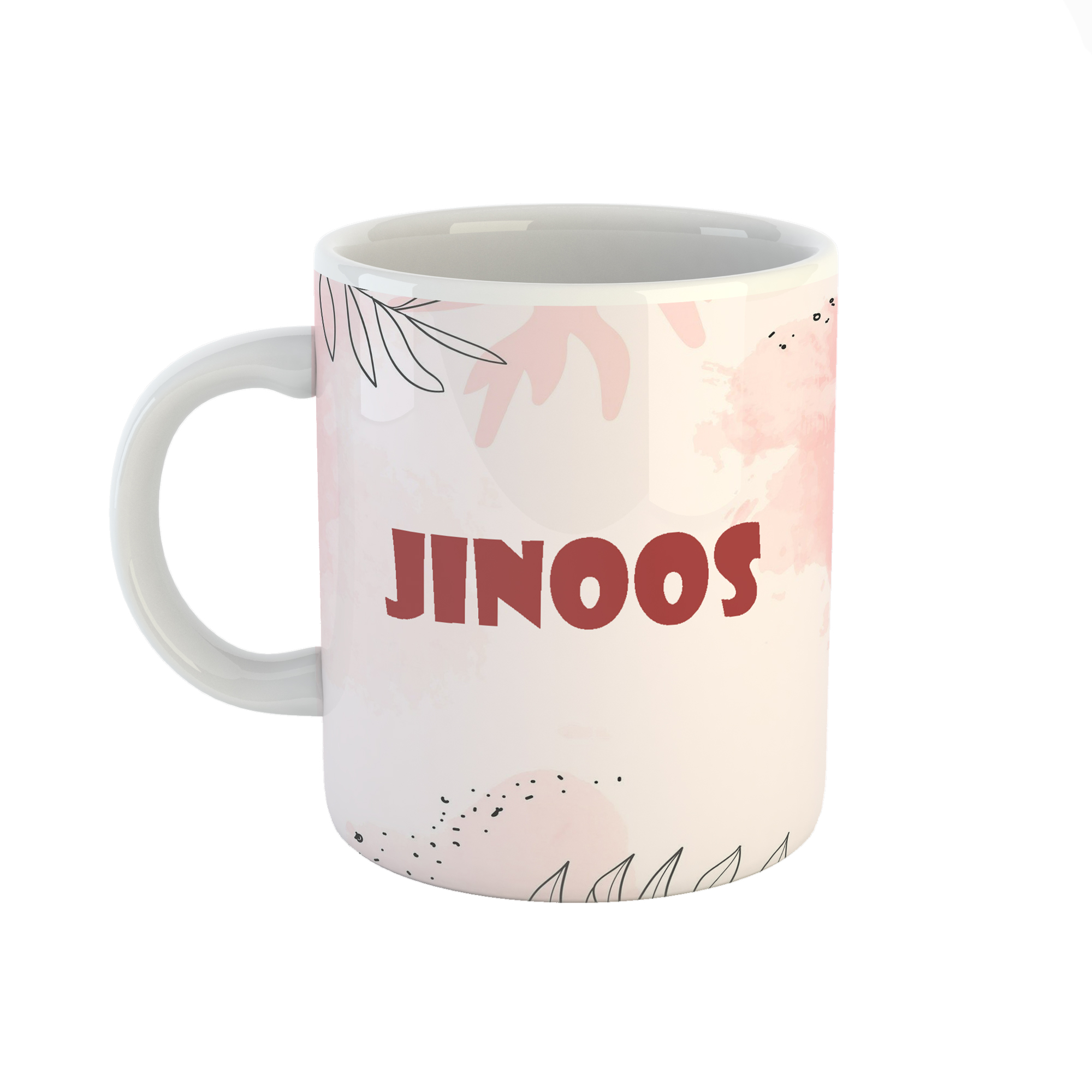 ماگ طرح اسم ژینوس مدل برگ کد 276