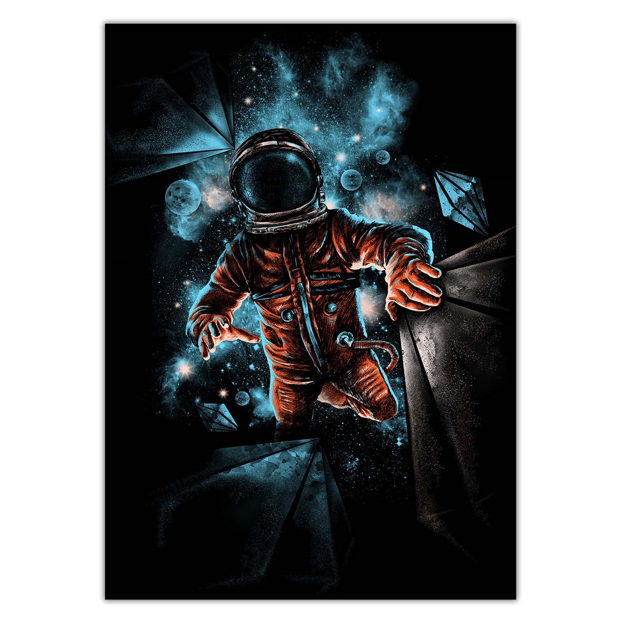 تابلو شاسی ونسونی طرح Lost In The Unknown Space سایز 30 × 40 سانتی متر