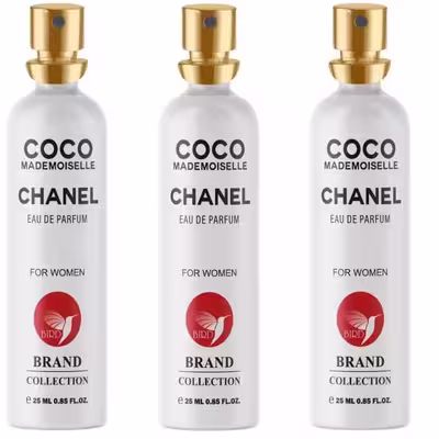 عطرجیبی زنانه برد برند کالکشن مدل Chanel Coco Mademoiselle حجم 25 میلی لیتر مجموعه 3عددی