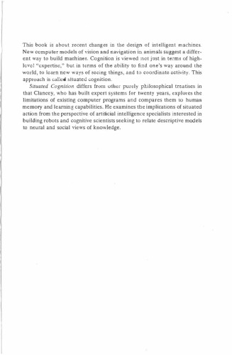 خرید و دانلود نسخه کامل کتاب Situated Cognition: On Human Knowledge and Computer Representations (Learning in Doing: Social, Cognitive and Computational Perspectives)
