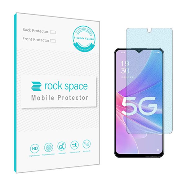 گلس اوپو A58x مدل نانو هیدروژل مات آنتی بلو برند راک اسپیس کد S