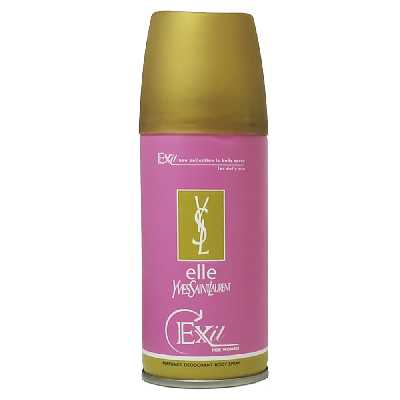 اسپری خوشبو کننده بدن زنانه اگزیت مدل elle Yves Saint Laurent YSL حجم 150 میلی لیتر