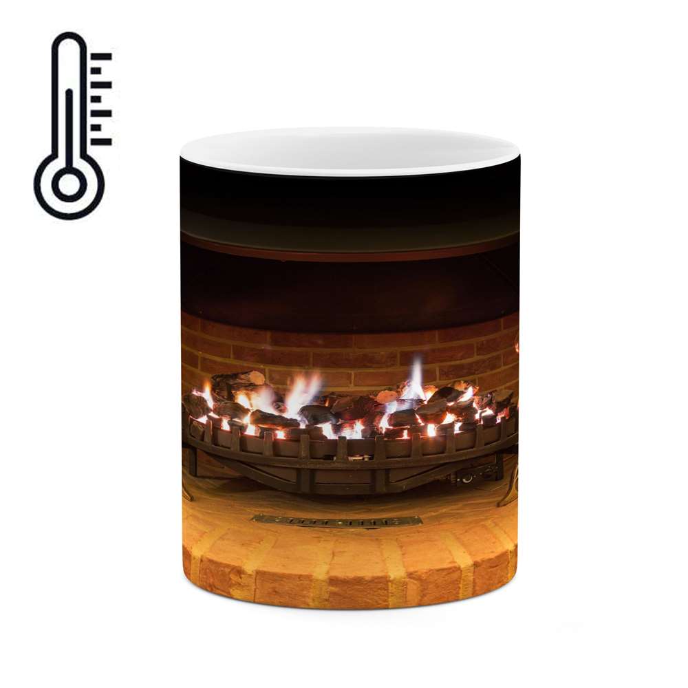 ماگ حرارتی کاکتی طرح شومینه مدل mgh17942