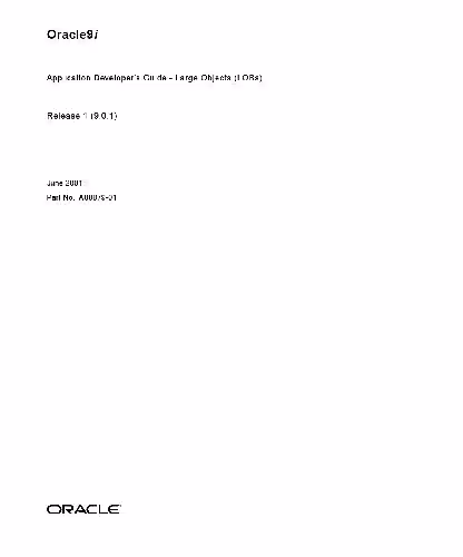خرید و دانلود نسخه کامل کتاب Oracle 9i. Application Developers Guide - Large Objects (LOBs)