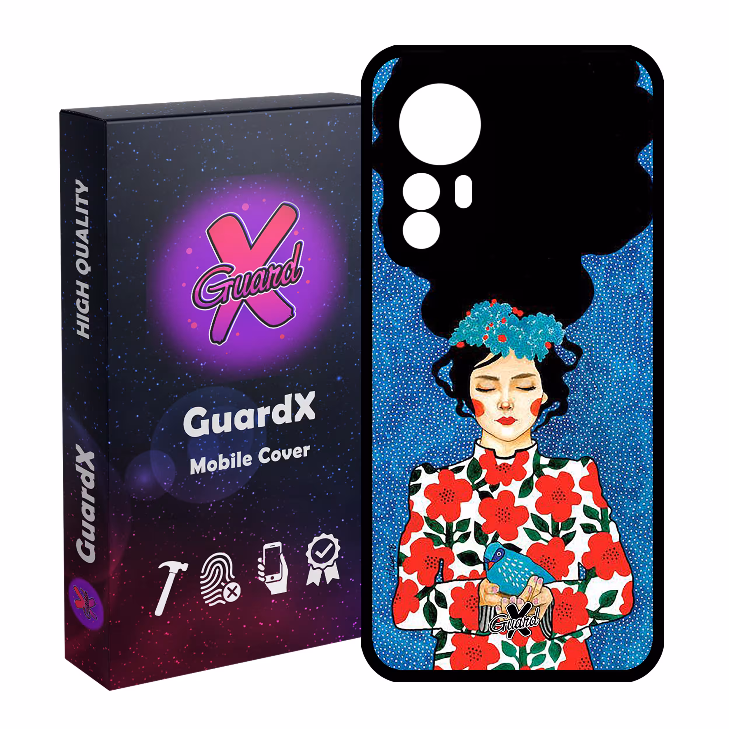 کاور گارد ایکس طرح Girl مدل Glass10137 مناسب برای گوشی موبایل شیائومی Mi 12/Mi 12X/Mi 12S