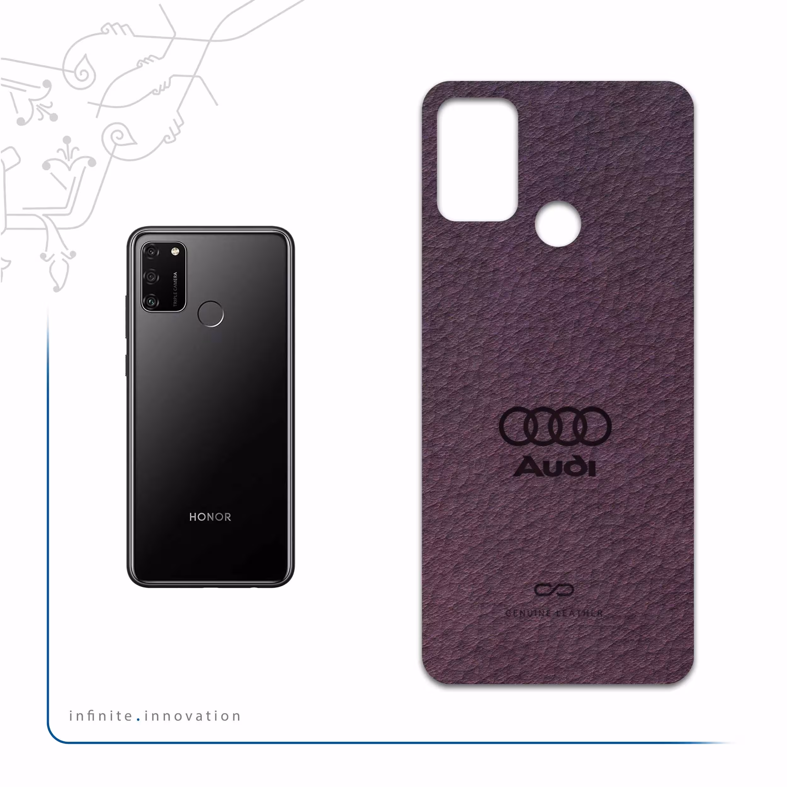 برچسب پوششی ماهوت مدل PL-AUDI مناسب برای گوشی موبایل آنر 9A