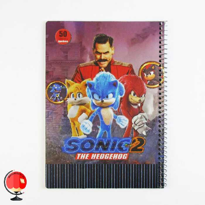 دفتر نقاشی 50 برگ سیمی طرح سونیک آپادانا