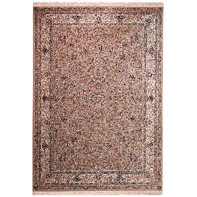 فرش ماشینی زمرد مشهد طرح افشان زمینه نسکافه ای