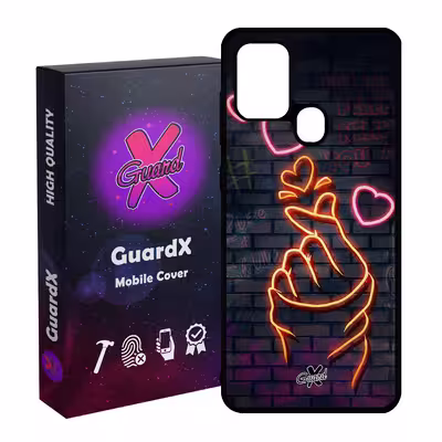 کاور گارد ایکس طرح Love مدل Glass10022 مناسب برای گوشی موبایل سامسونگ Galaxy A21s