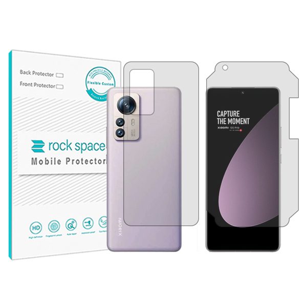 گلس محافظ صفحه نمایش و پشت گوشی شیائومی 12S Pro مدل نانو هیدروژل شفاف برند راک اسپیس کد MS