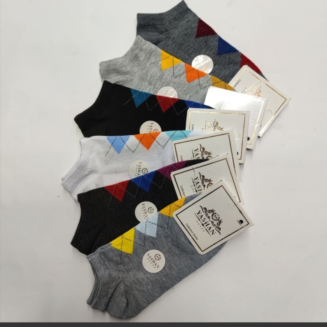 جوراب مچی زنانه و مردانه یاشان با طرح های مختلف (12 جفت)