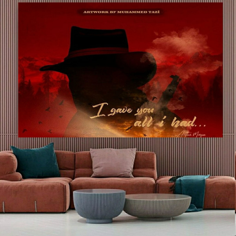 تابلو شاسی طرح گیم ردد Red dead redemption 2 مدل SDB6974 | دنیای قاب