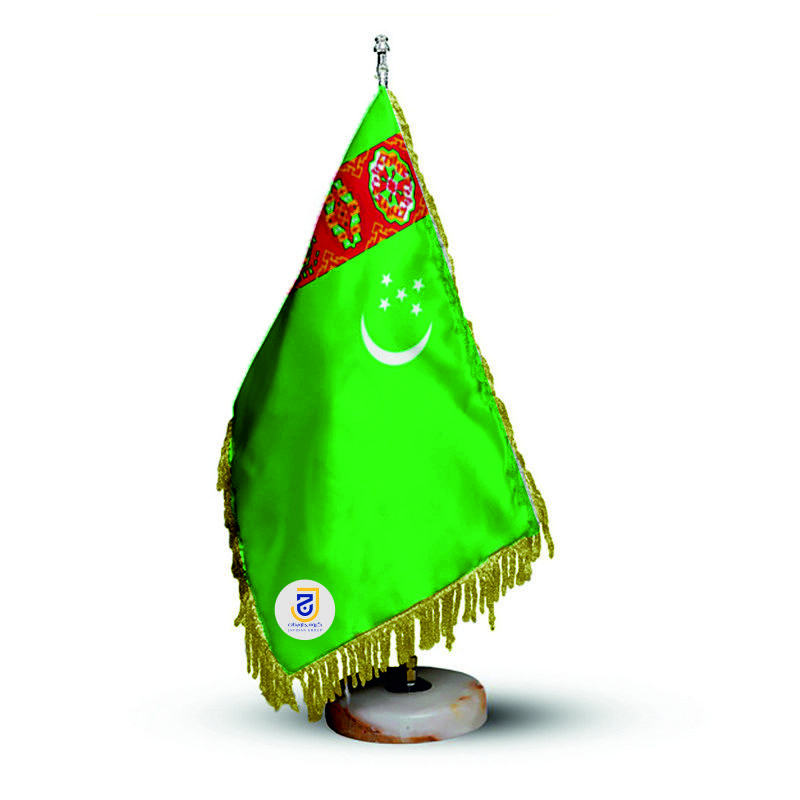 پرچم رومیزی جاویدان تندیس پرگاس مدل ترکمنستان کد 1