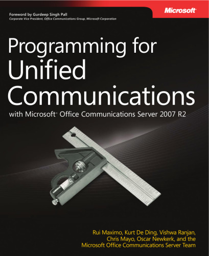 خرید و دانلود نسخه کامل کتاب Programming for Unified Communications with Microsoft Office Communications Server 2007 R2