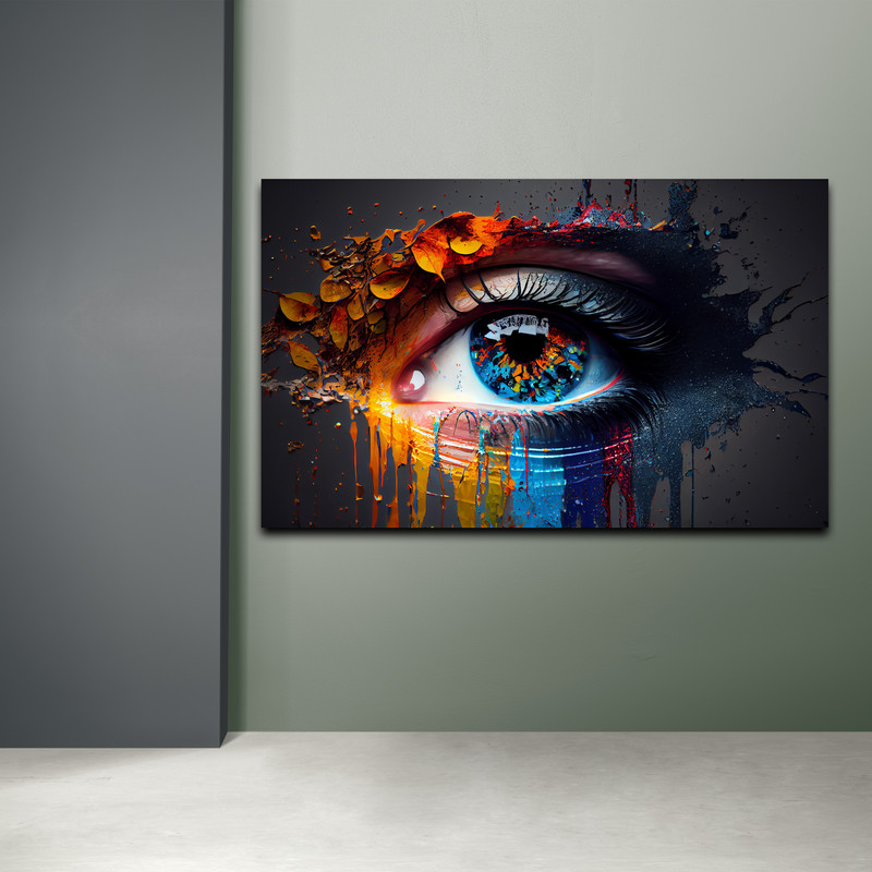 تابلو شاسی مدل دکوراتیو طرح چشم کد 02 | دنیای قاب