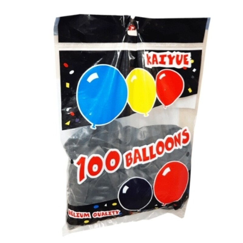 بادکنک پاستیلی مشکی بسته 100 تایی